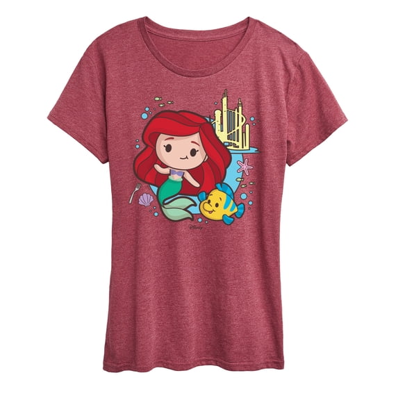 Disney - Ariel And Flounder - Women's Short Sleeve Graphic T-Shirt