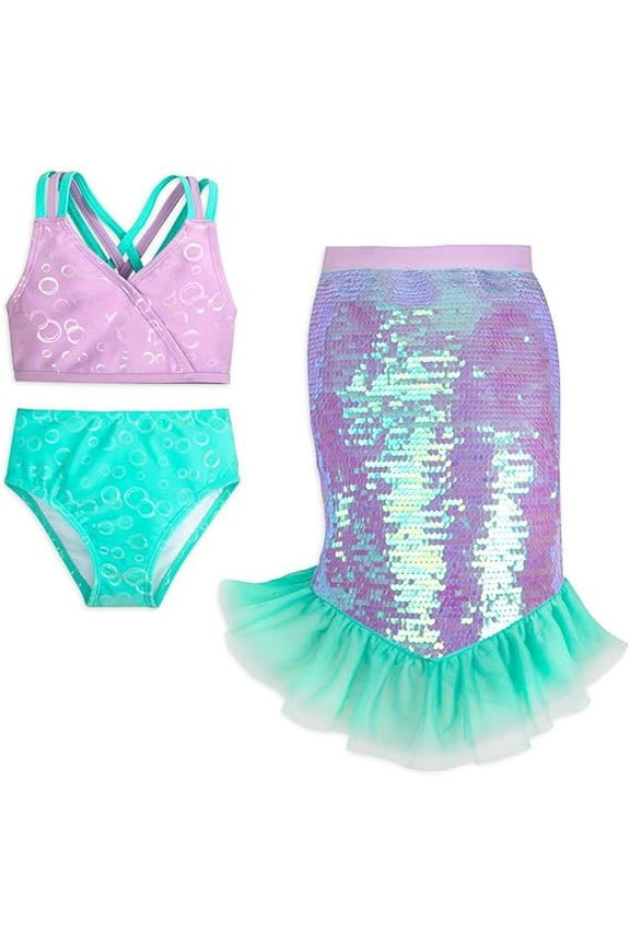 Ariel Deluxe Swimsuit Set for Girls  The Little Mermaid, Size 3