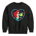 thumbnail image 1 of Disney - Ariel Heart - Toddler And Youth Crewneck Fleece Sweatshirt, 1 of 5