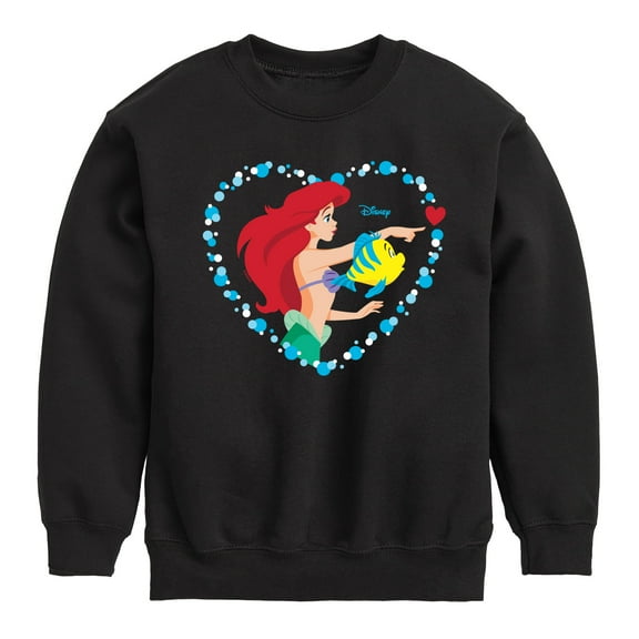 Disney - Ariel Heart - Toddler And Youth Crewneck Fleece Sweatshirt