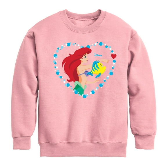 Disney - Ariel Heart - Toddler And Youth Crewneck Fleece Sweatshirt