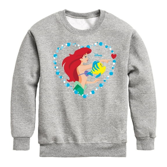 Disney - Ariel Heart - Toddler And Youth Crewneck Fleece Sweatshirt