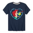 thumbnail image 1 of Disney - Ariel Heart - Toddler And Youth Short Sleeve Graphic T-Shirt, 1 of 4