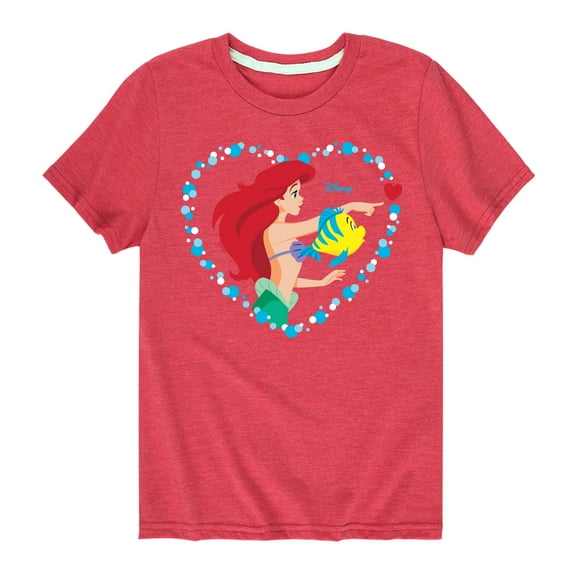 Disney - Ariel Heart - Toddler And Youth Short Sleeve Graphic T-Shirt