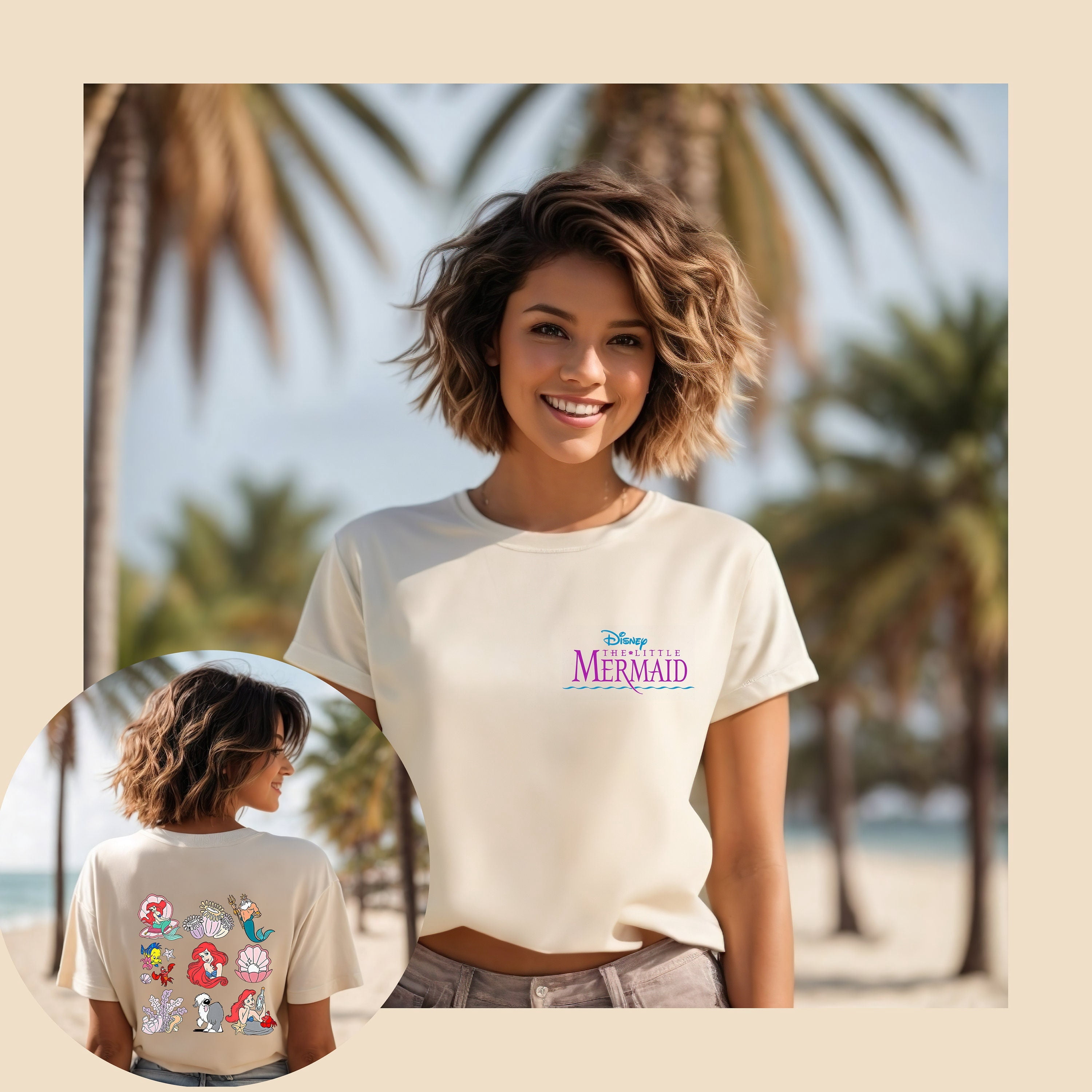 Disney Ariel Mermaid 2 Sided Sweatshirt, Disney Princess Shirt, Ariel