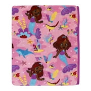 Disney Ariel Plush Toddler Blanket Pink, 40"x50", Girl