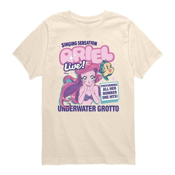 Disney - Ariel Pop Idol - Youth Boys Short Sleeve Graphic T-Shirt