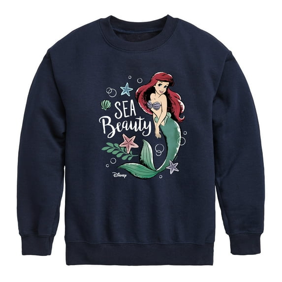 Disney - Ariel Sea Beauty - Toddler & Youth Crewneck Fleece Sweatshirt