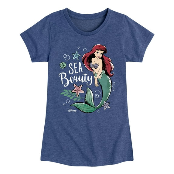 Disney - Ariel Sea Beauty - Toddler & Youth Girls Short Sleeve Graphic T-Shirt