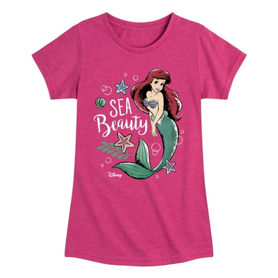 Disney - Ariel Sea Beauty - Toddler & Youth Girls Short Sleeve Graphic T-Shirt