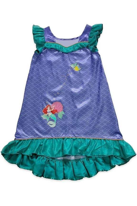Ariel Sleep Gown for Girls The Little Mermaid, Size 4