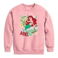 thumbnail image 1 of Disney - Ariel Sticker - Youth Boys Crew Fleece Sweatshirt, 1 of 3