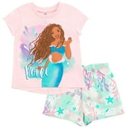Disney Ariel T-Shirt and Twill Shorts Outfit Set Toddler