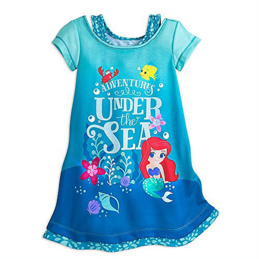 Disney Ariel and Flounder Adventures Under The Sea Nightgown Size 3