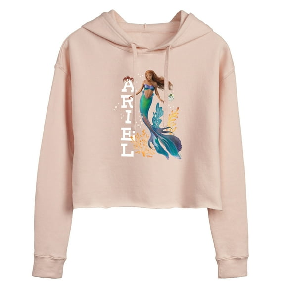 Disney - Ariel in Water - Juniors Cropped Pullover Hoodie