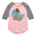 thumbnail image 1 of Disney - Ariel in Water  - Toddler & Youth Girls Raglan Graphic T-Shirt, 1 of 5