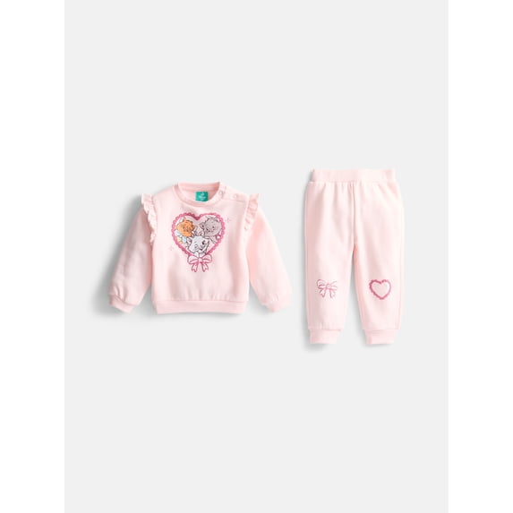 Disney Aristocats Baby Girls' Fleece Sweatshirt and Joggers Set, 2-Piece, Sizes 0/3M-24M