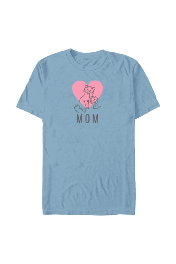 Aristocats Duchess and Marie Mothers Day - Short Sleeve Blended T-Shirt for Adults - Customized-Ocean Blue