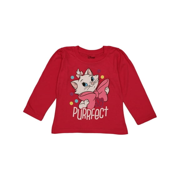 Disney Aristocats Girls' Marie So Purrfect Long Sleeve T-Shirt (Toddler Girls)