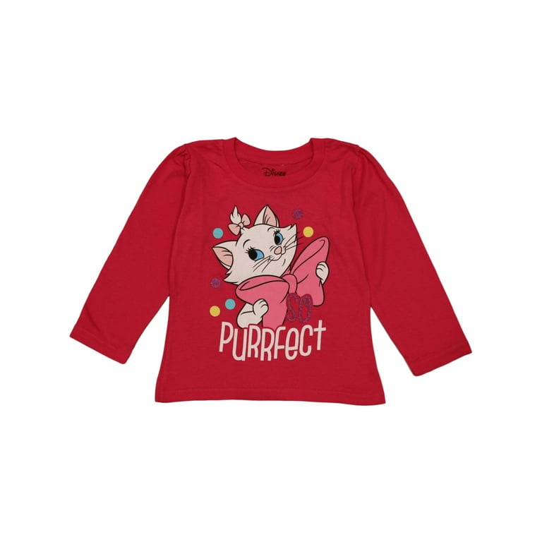 Disney Aristocats Girls\' Marie So Purrfect Long Sleeve T-Shirt (Toddler  Girls)