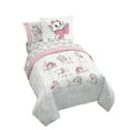 thumbnail image 1 of Disney Aristocats Glamorous Marie Pink 5 Piece Twin Size Bed Set with Sham, 1 of 4