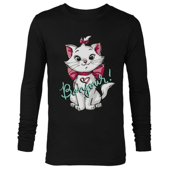 Disney Aristocats Marie Bonjour - Long Sleeve T-Shirt for Men -Customized-Black
