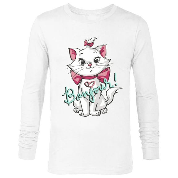 Disney Aristocats Marie Bonjour - Long Sleeve T-Shirt for Men -Customized-White