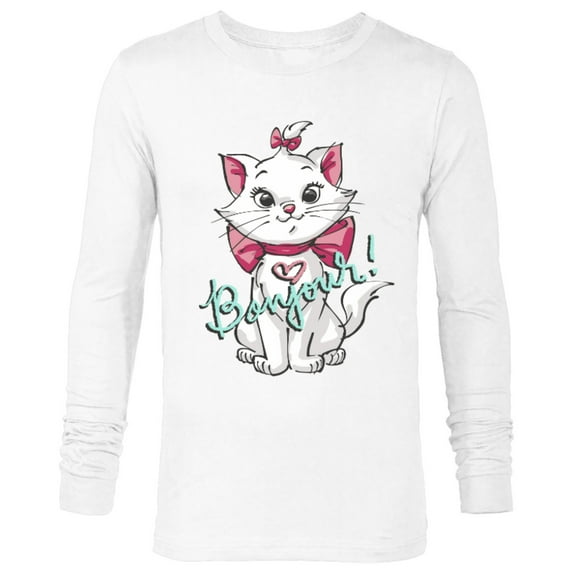 Disney Aristocats Marie Bonjour - Long Sleeve T-Shirt for Men -Customized-White
