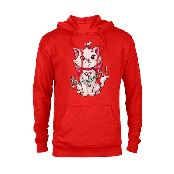 Disney Aristocats Marie Bonjour - Pullover Hoodie for Adults -Customized-Red Heather