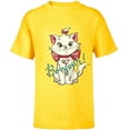 thumbnail image 1 of Disney Aristocats Marie Bonjour - Short Sleeve T-Shirt for Kids -Customized-Yellow, 1 of 5