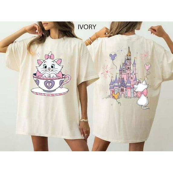 Disney The Aristocats Marie Cat Mad Tea Cup Party Comfort Colors T-Shirt, Disney The Aristocats Shirt, Disney Marie Cat Shirt, Magic Kingdom Family Shirt