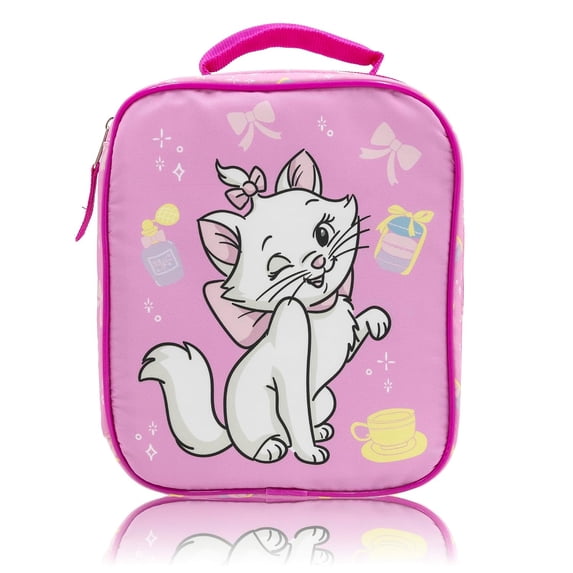 Disney Aristocats Marie Insulated Lunch Bag for Girls Marie Cat Lunch Box with All-Over Print Reusable Disney Lunch Kit for Kids and Toddlers Ages 3+