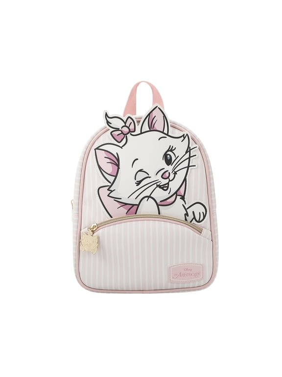 Disney Aristocats Marie Winking Pink & White 10.5" Mini PU Backpack