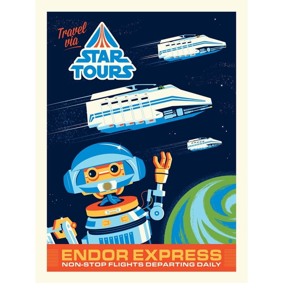 Disney Artist Dave Perillo Endor Express Art Print