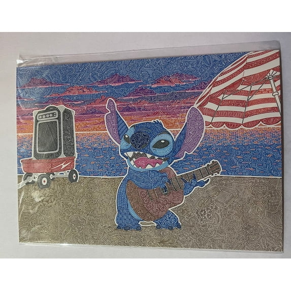 Disney Artist Stitch by Gregg Visintainer Postcard Wonderground Gallery New