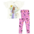 thumbnail image 1 of Disney Asha Star Little Girls T-Shirt and Leggings Outfit Set White / Purple 6, 1 of 5