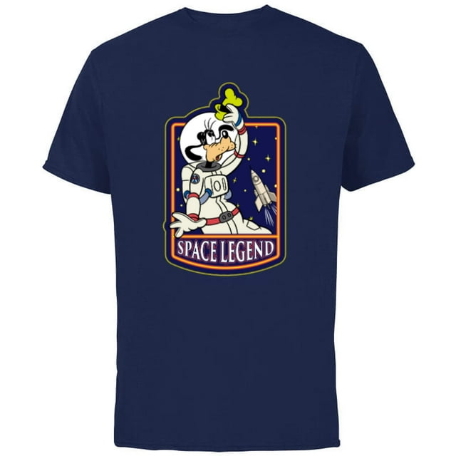 Disney Astronaut Goofy Space Legend - Short Sleeve Cotton T-Shirt for Adults - Customized-Navy