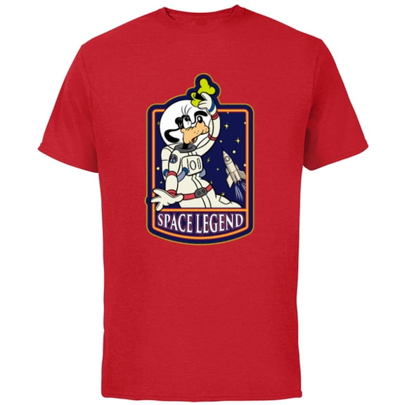 Disney Astronaut Goofy Space Legend - Short Sleeve Cotton T-Shirt for Adults - Customized-Red