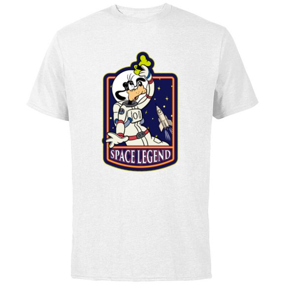 Disney Astronaut Goofy Space Legend - Short Sleeve Cotton T-Shirt for Adults - Customized-White