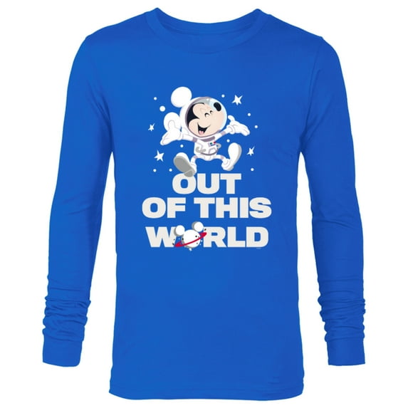 Disney Astronaut Mickey Mouse Out of This World - Long Sleeve T-Shirt for Men - Customized-Royal
