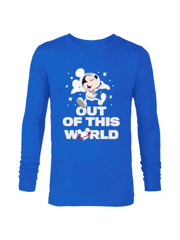 Astronaut Mickey Mouse Out of This World - Long Sleeve T-Shirt for Men - Customized-Royal