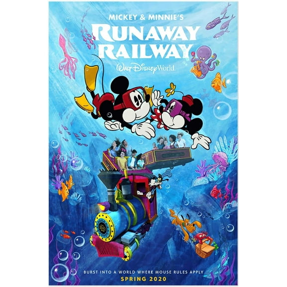 Disney Attraction Poster - Runway Railway Hollywood Studios (8x12Inches)