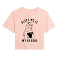 thumbnail image 1 of Disney - Aurora Sleeping Is My Cardio Cropped Graphic T-Shirt, 1 of 4