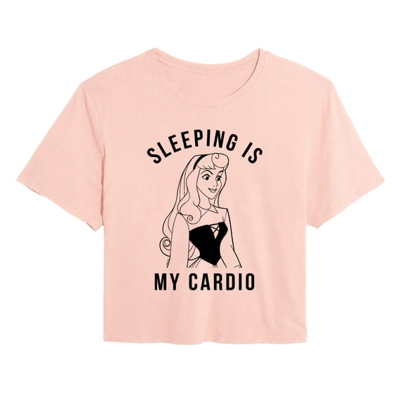 Disney - Aurora Sleeping Is My Cardio Cropped Graphic T-Shirt