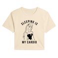 thumbnail image 1 of Disney - Aurora Sleeping Is My Cardio - Juniors Cropped Graphic T-Shirt, 1 of 4