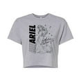 thumbnail image 1 of Disney - Autograph Ariel  - Juniors Cropped Cotton Blend T-Shirt, 1 of 4
