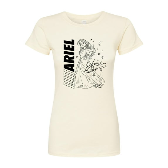 Disney - Autograph Ariel - Juniors Fitted Graphic T-Shirt