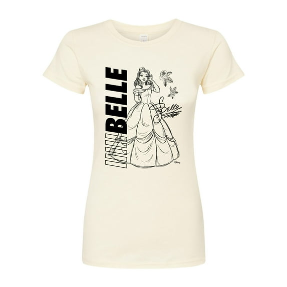 Disney - Autograph Belle - Juniors Fitted Graphic T-Shirt
