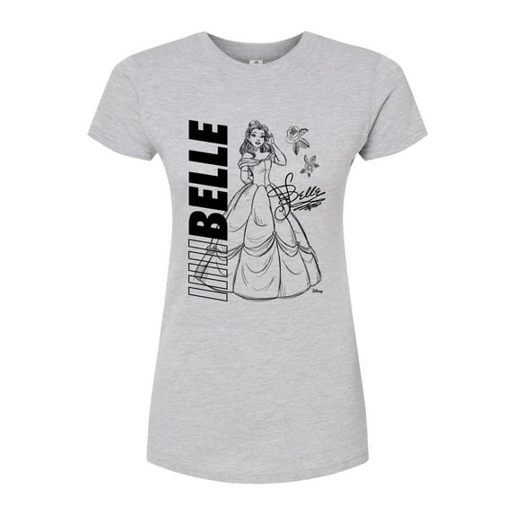Disney - Autograph Belle - Juniors Fitted Graphic T-Shirt