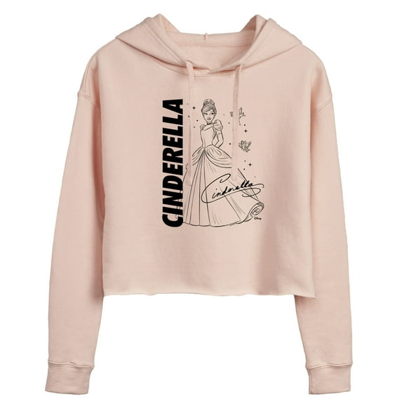 Disney - Autograph Cinderella  - Juniors Cropped Pullover Hoodie